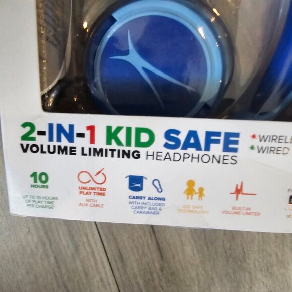 Altec Lansing Kid Safe Hero Blue 2-in-1 Wired & Wireless Over The Ear He… - Picture 5 of 11